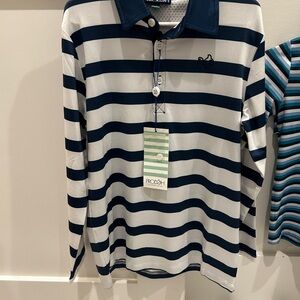 Pro2ch Navy and White Striped Kids Polo Shirt